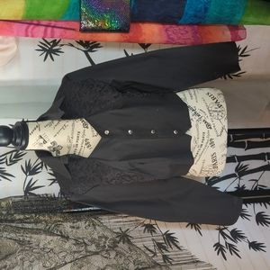 Black Roughrider Western Blouse